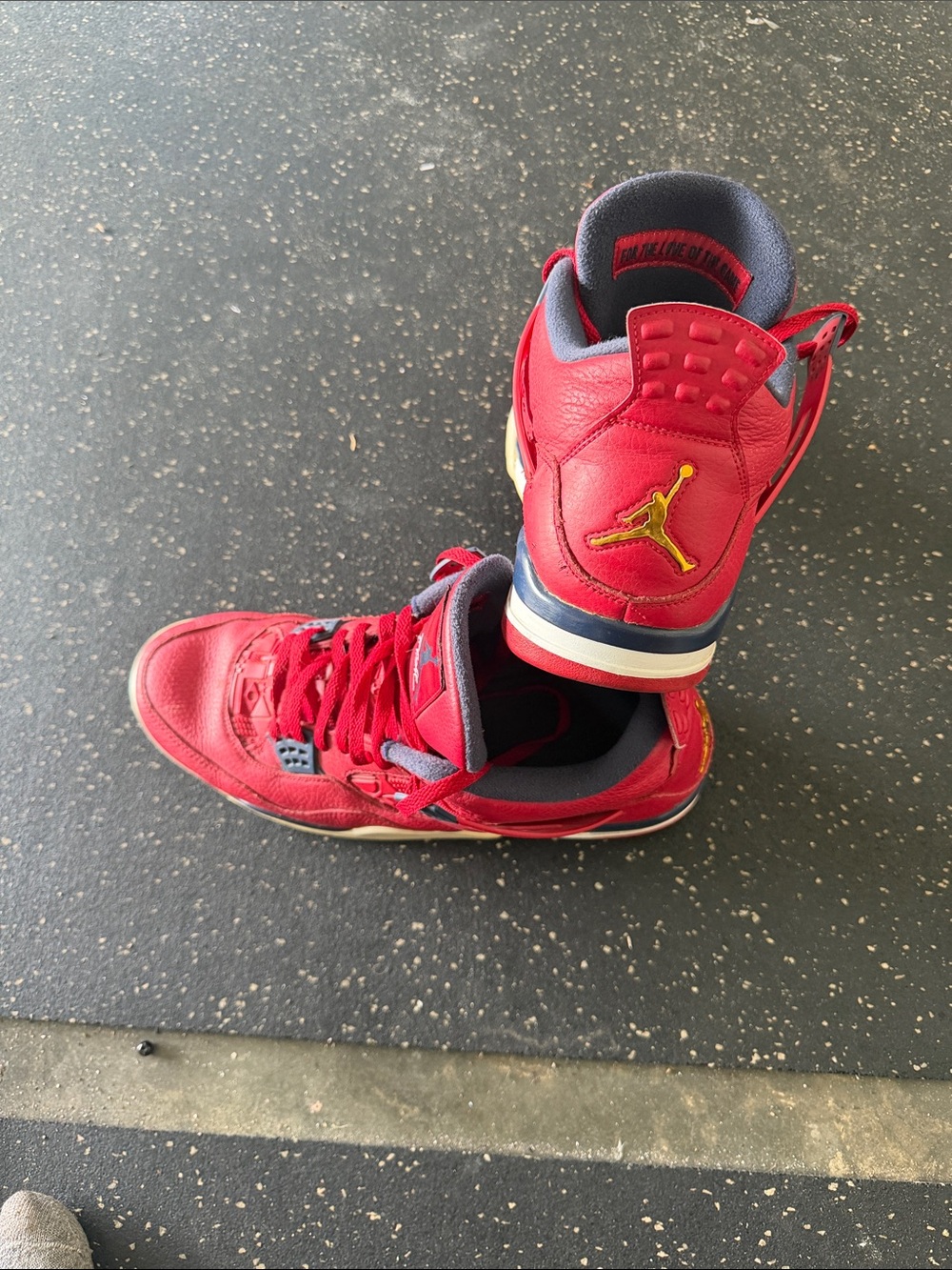Nike Air Jordan 4 Retro FIBA Gym Red Men’s Size 13 Leather Sneakers